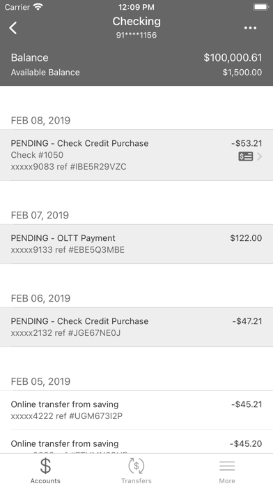 Weatherhead FCU Mobile Banking Screenshot