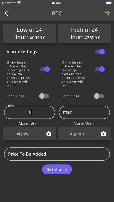 Crypto Alarm Screenshot