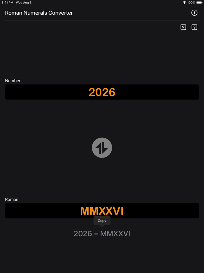 Roman Numerals Converter Plus