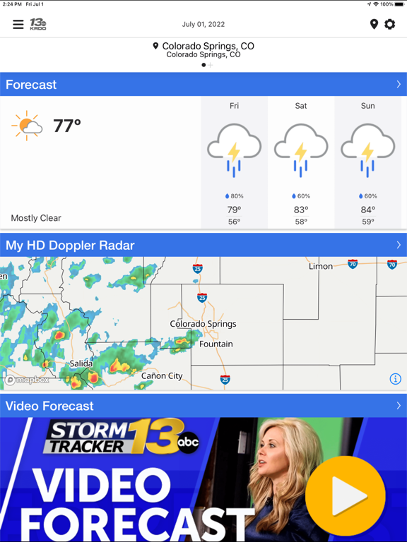 Screenshot #4 pour KRDO StormTracker 13 Weather