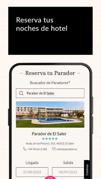 Paradores Hoteles&Restaurantes Screenshot