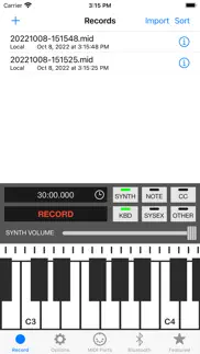 midi recorder with e.piano iphone screenshot 1