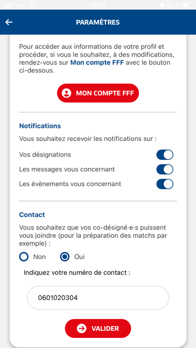 Officiels Screenshot