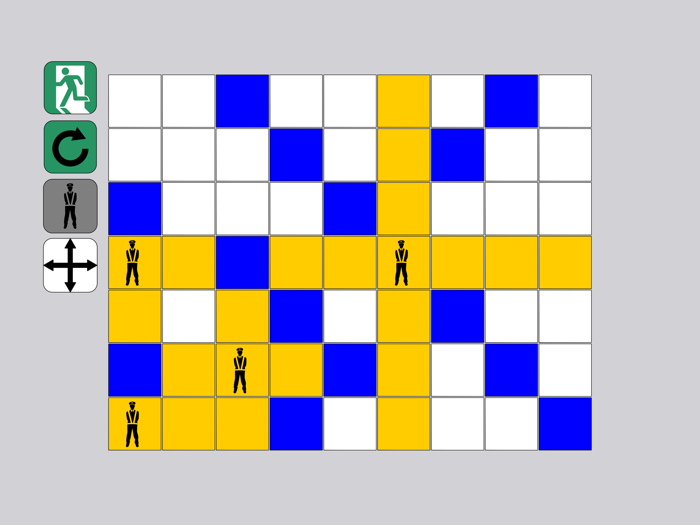 警備員を配置するパズル