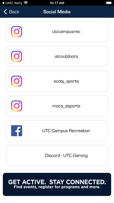 UTC Campus Recreation Screenshot