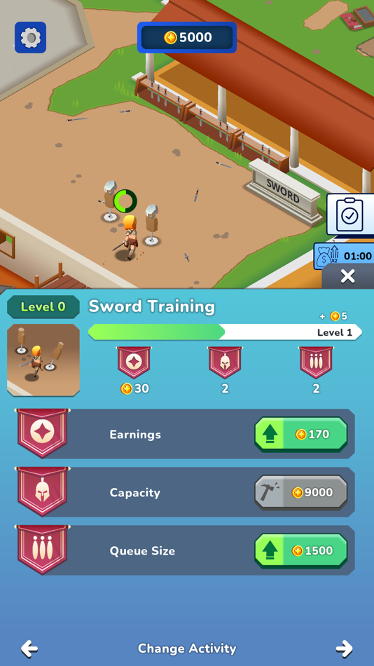 #7. Idle Gladiator Empire Tycoon (iOS) 来自: IsCool Entertainment