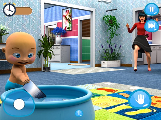 Twins Babysitter Newborn Game iPad screenshot 2 - Games app