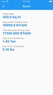 air condition size calculator iphone screenshot 3