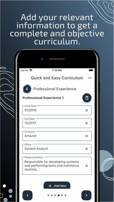 Quick & Easy Curriculum Resume Screenshot