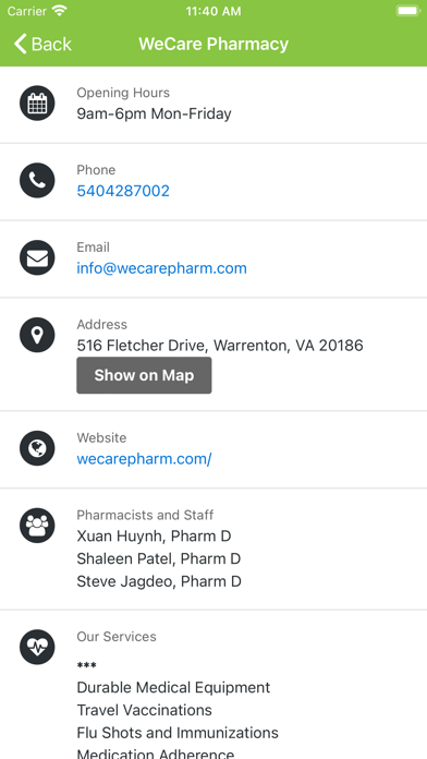 WeCare Pharmacy Screenshot