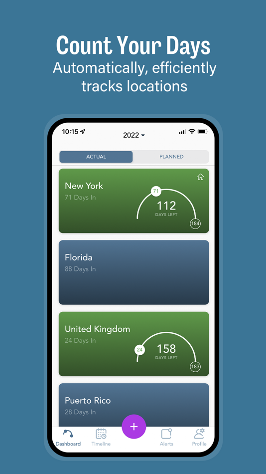 #2. TaxBird - Residency Tracker (iOS) 由: ware2now