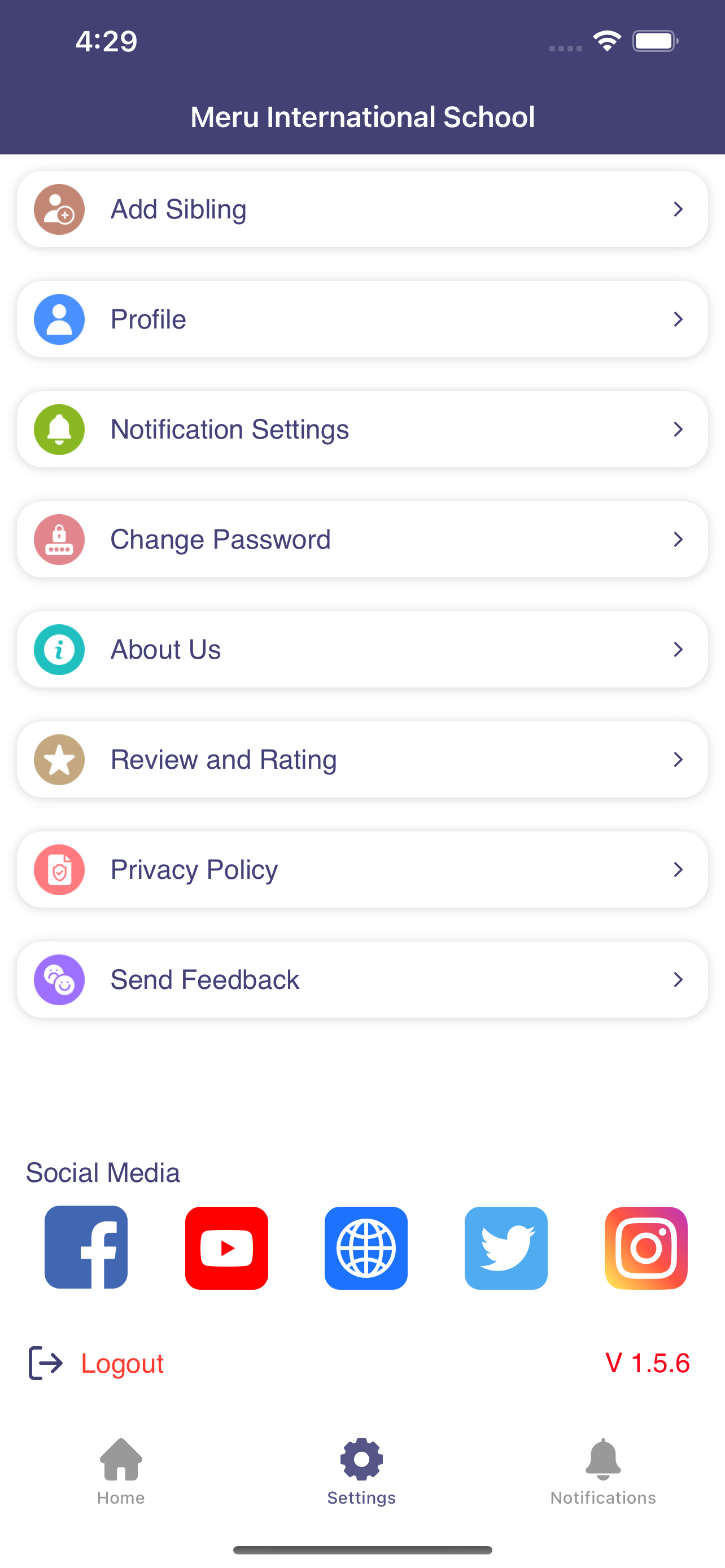 MERU Parent Portal