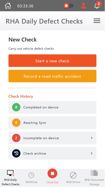 RHA Daily Defect App