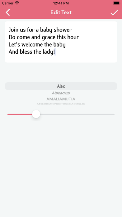 Baby Shower Invitation Card Screenshot