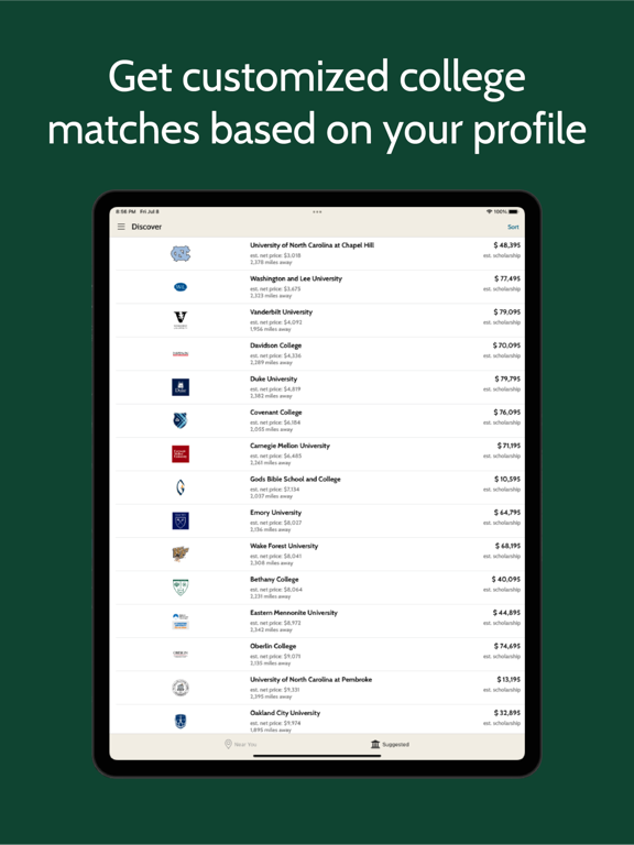 College Scholarship Calculator iPad screenshot 3 - Education app
