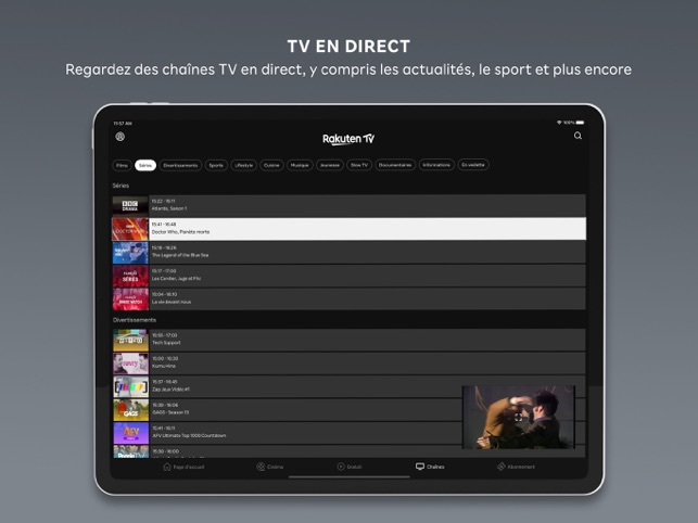 Rakuten TV dans l'App Store