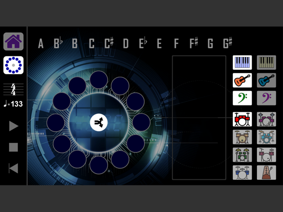 Abstract Clock Tracks iPad screenshot 5 - Music app