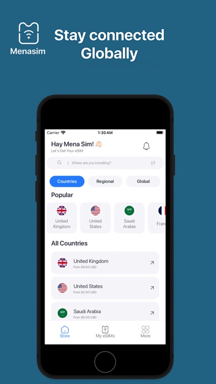 Menasim: eSIM Travel Internet