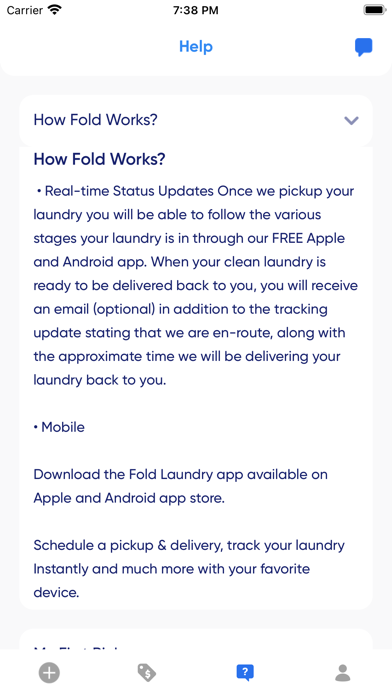 Fold: Laundry & Dry Cleaning Screenshot