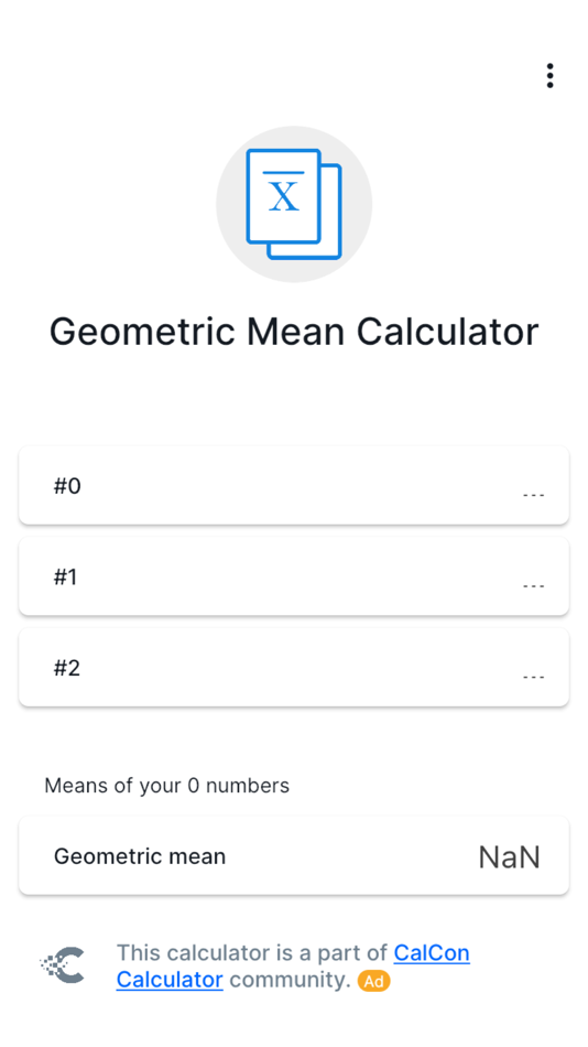 #1. Geometric Mean - CalCon (iOS) Podle: Stage Coding