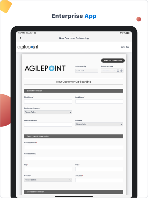 AgilePoint NX iPad screenshot 6 - Business app