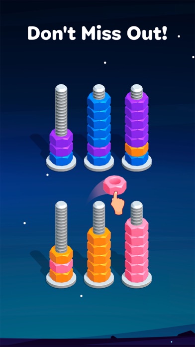 Nuts & Bolts, Color Screw Sort Screenshot