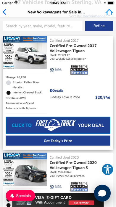 Lindsay VW of Dulles Screenshot