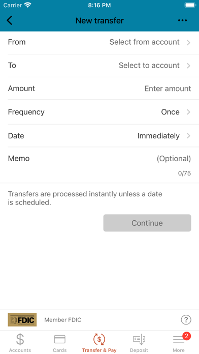 The Bank 1905 Mobile Banking Screenshot