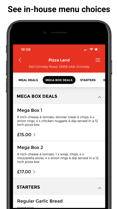 Pizza Land Restaurant App Screenshot