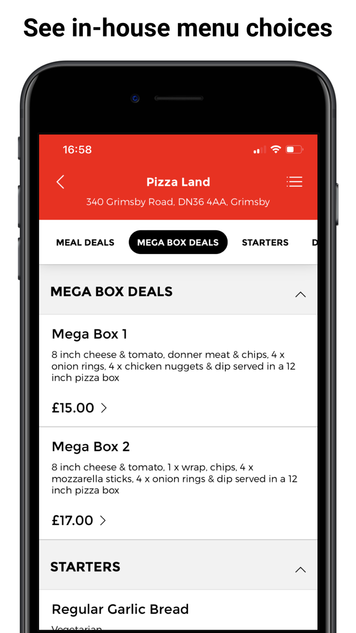 Pizza Land Restaurant App
