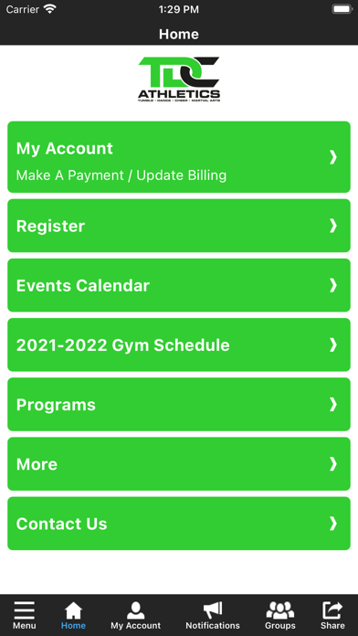TDC Athletics Screenshot