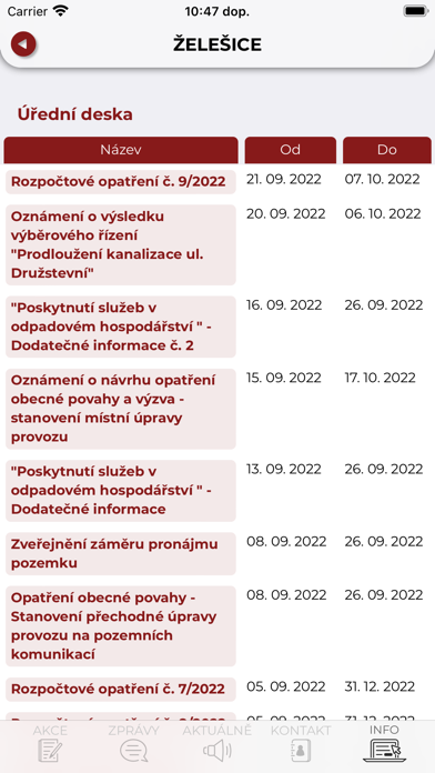 Obec Želešice Screenshot