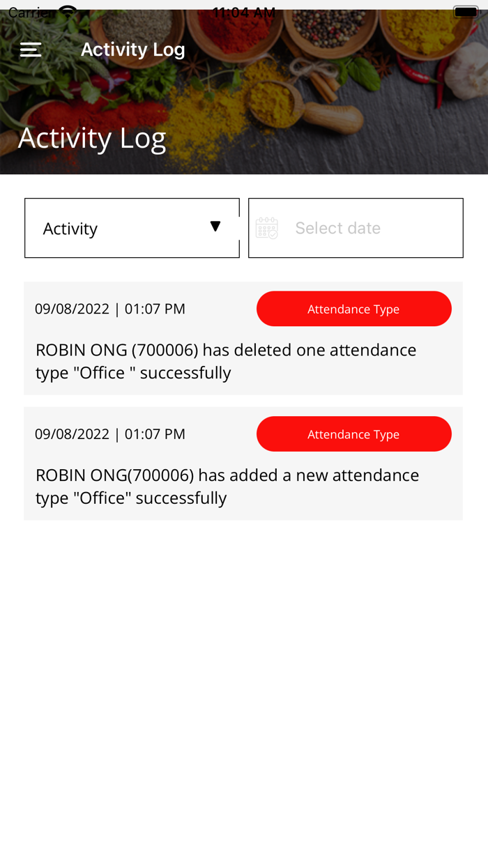 Babas Attendance Clocking