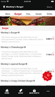 monkey‘s burger iphone screenshot 3