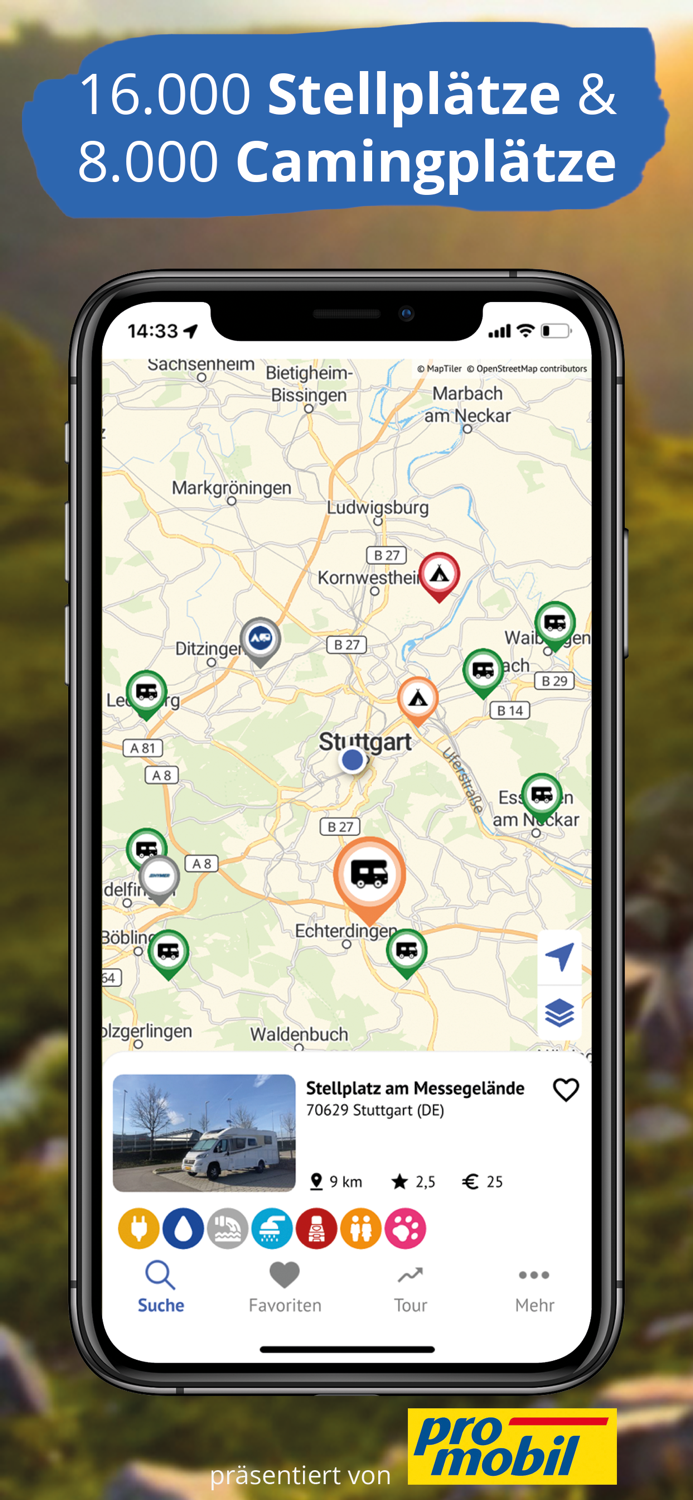 Stellplatz-Radar von PROMOBIL