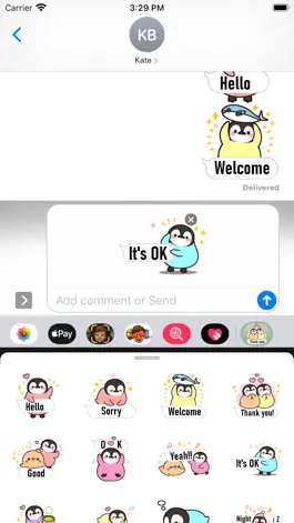 Game screenshot Cute Penguin 7 Stickers pack apk