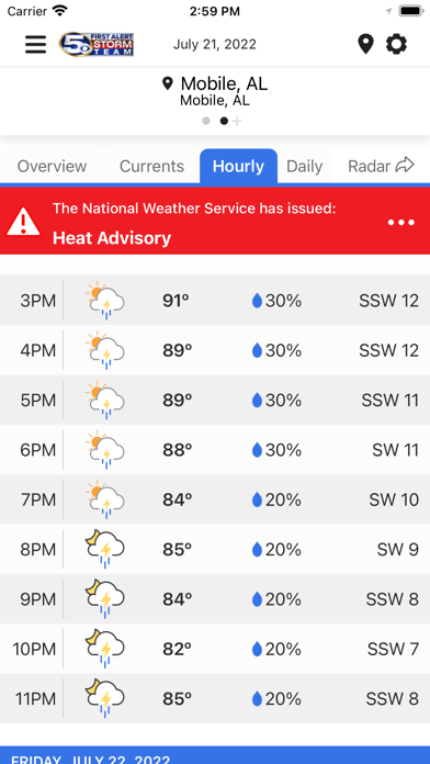 WKRG Weather Screenshot