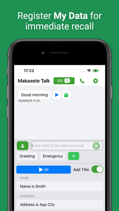 MakaseteTalk - Talking support Screenshot