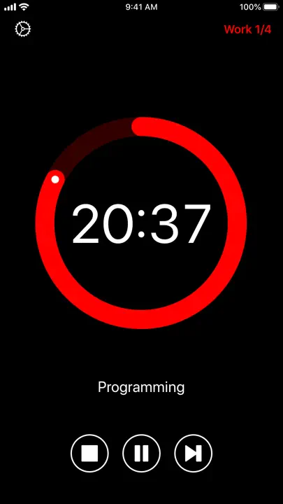 Pommie Lite - Pomodoro Timer iPhone Ekran Görüntüsü 1