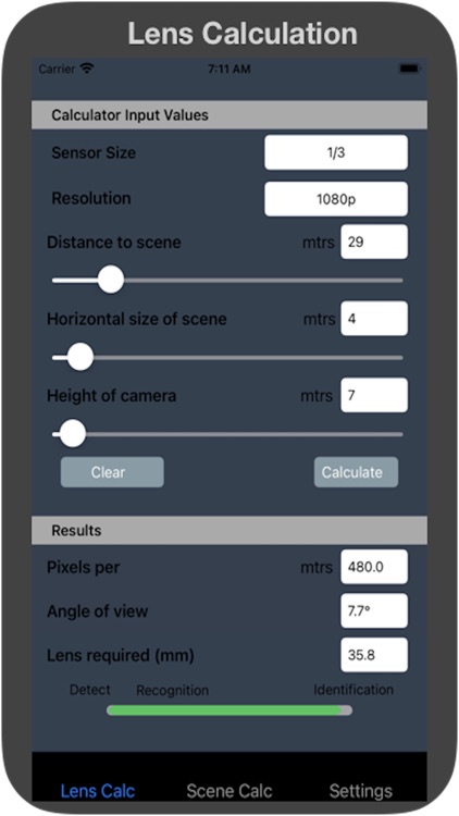 CCTV Lens Calculator