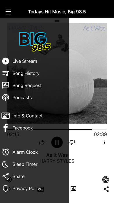BIG 98.5, KHIC Screenshot