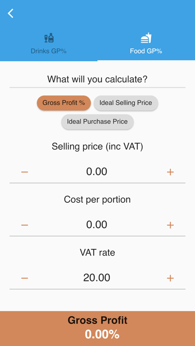 Hospitality Calculator Screenshot