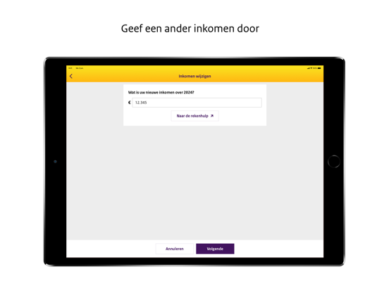 Toeslagen iPad app afbeelding 6