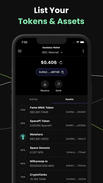 Daedalus Wallet Mobile Screenshot