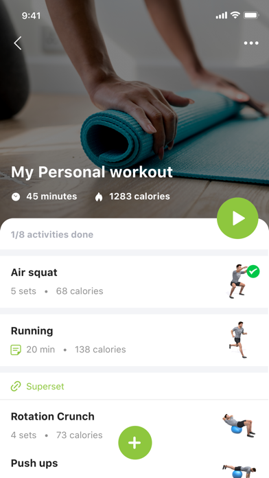 FlexiFitness app Screenshot
