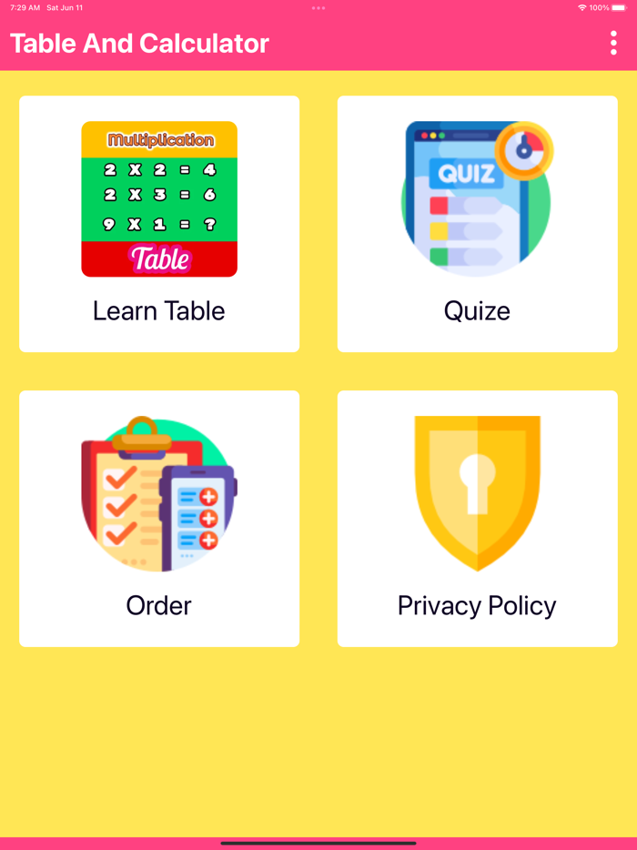 Tables 1 to 100 offline