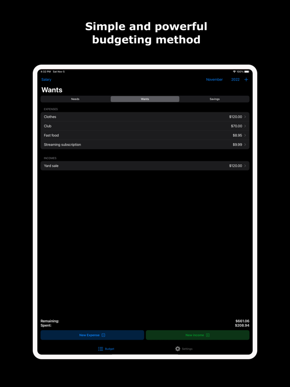 RULEIT - Your Budget App iPad screenshot 3 - Finance app