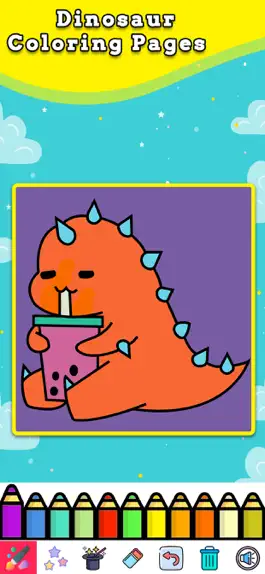 Game screenshot dinosaur Coloring Book Glitter apk