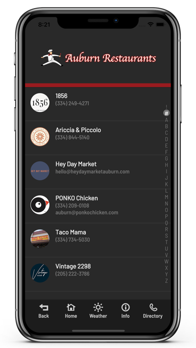 Auburn Restaurants Screenshot