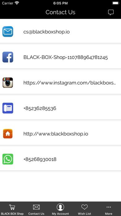 BLACK BOX Shop Screenshot